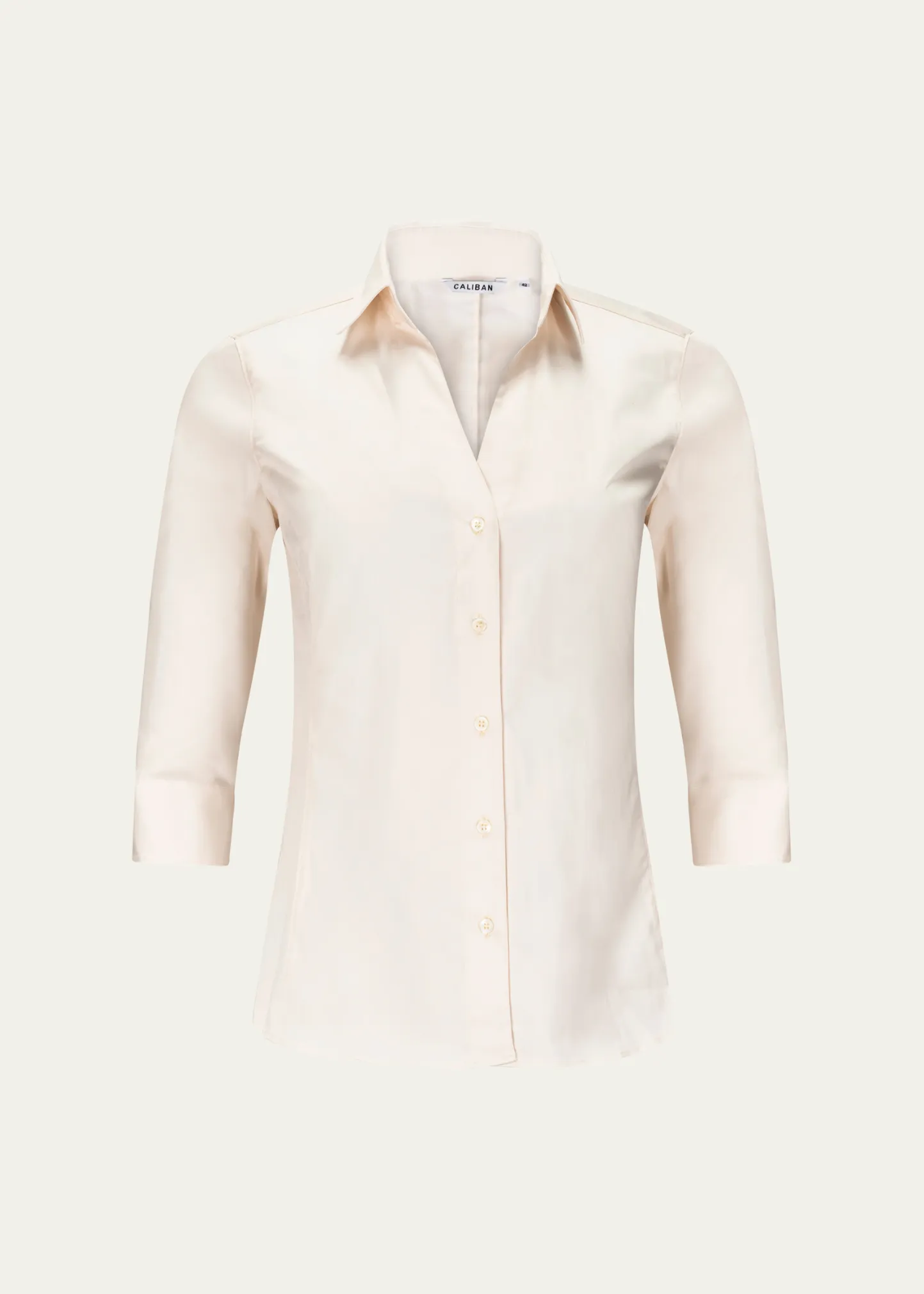 3/4 Sleeve Cotton Blouse - Ivory