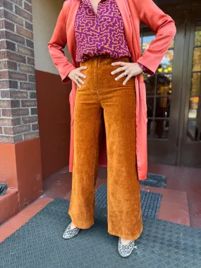 564ALVE523 Rust Wide Leg Pant