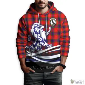 Abernethy Tartan Hoodie with Alba Gu Brath Regal Lion Emblem