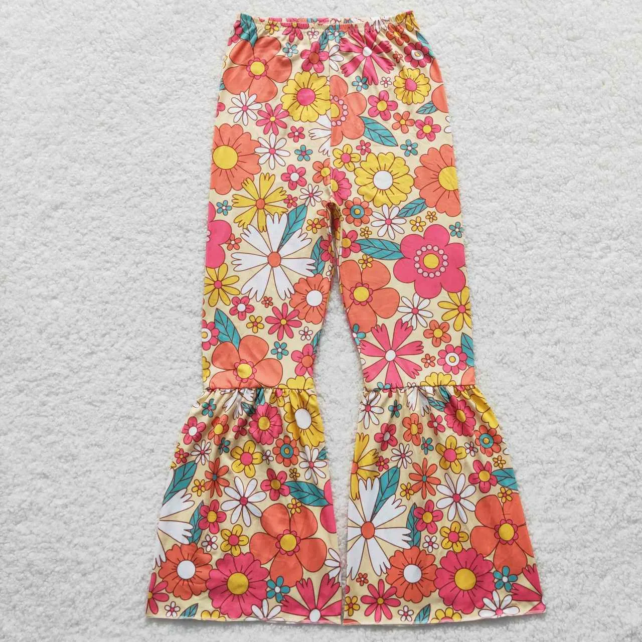 adult girls milk silk floral pants P0172