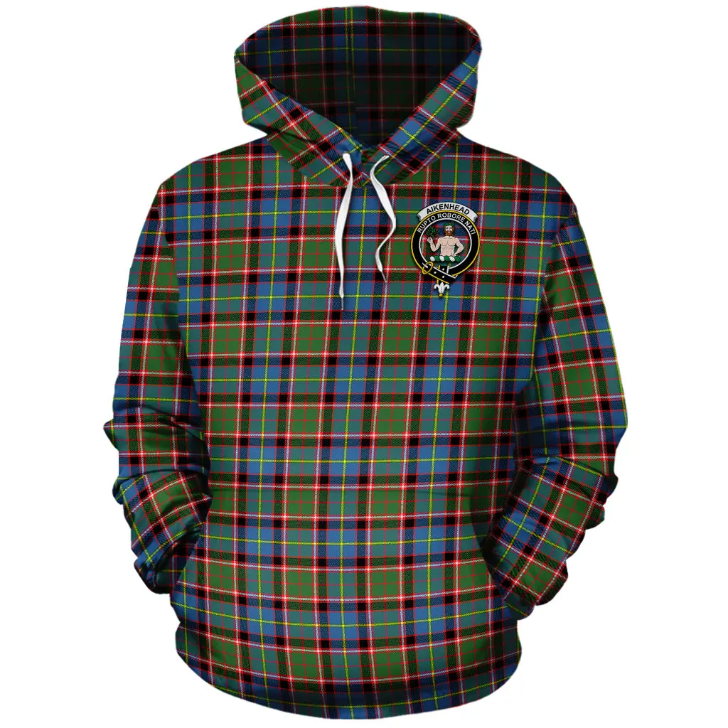 Aikenhead Tartan Hoodie with Family Crest