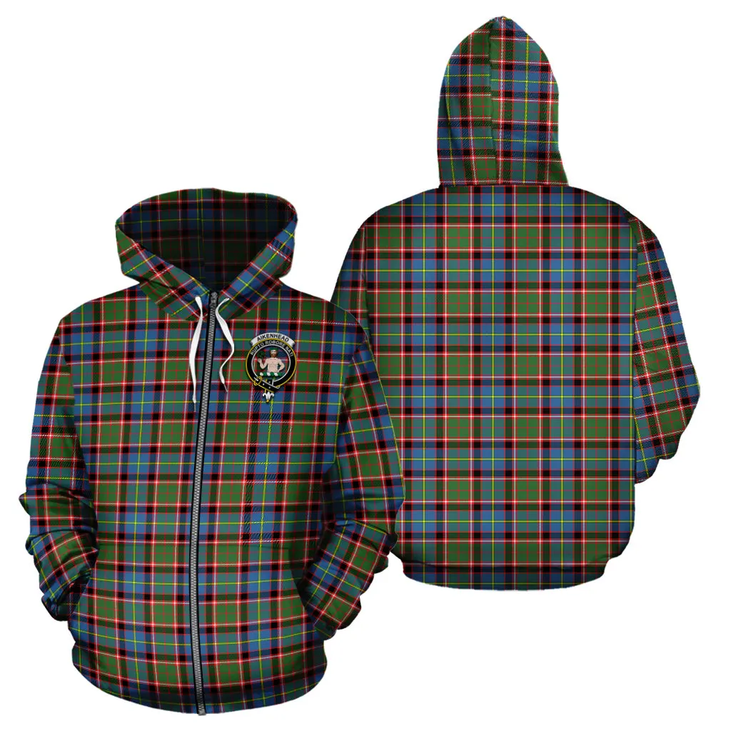 Aikenhead Tartan Hoodie with Family Crest