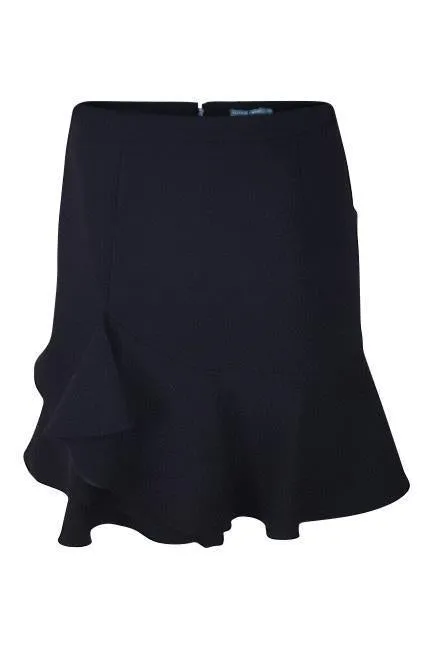 ALEXANDER McQUEEN Harvey Nichols Black Wool Blend Layered Skirt (IT 46)