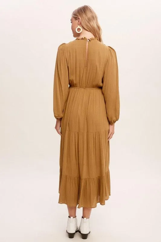 Amanda Feminine Boho Inspired Maxi Woven Dress