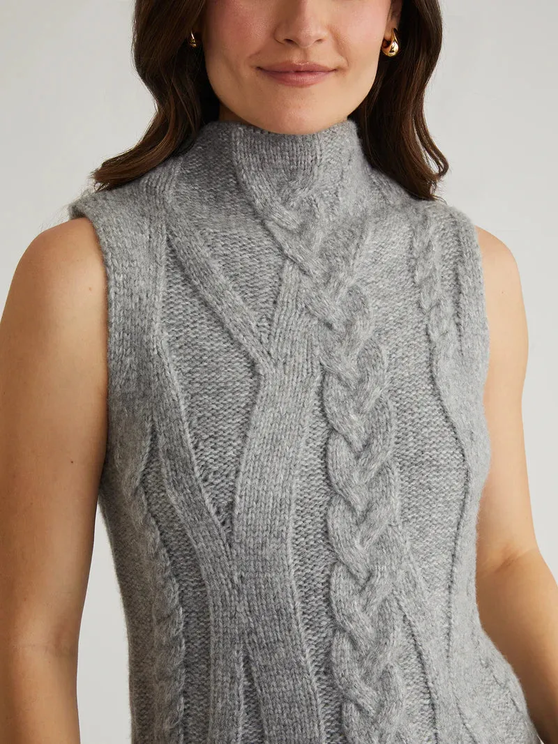 AME Kendall Funnel Neck Cable Vest