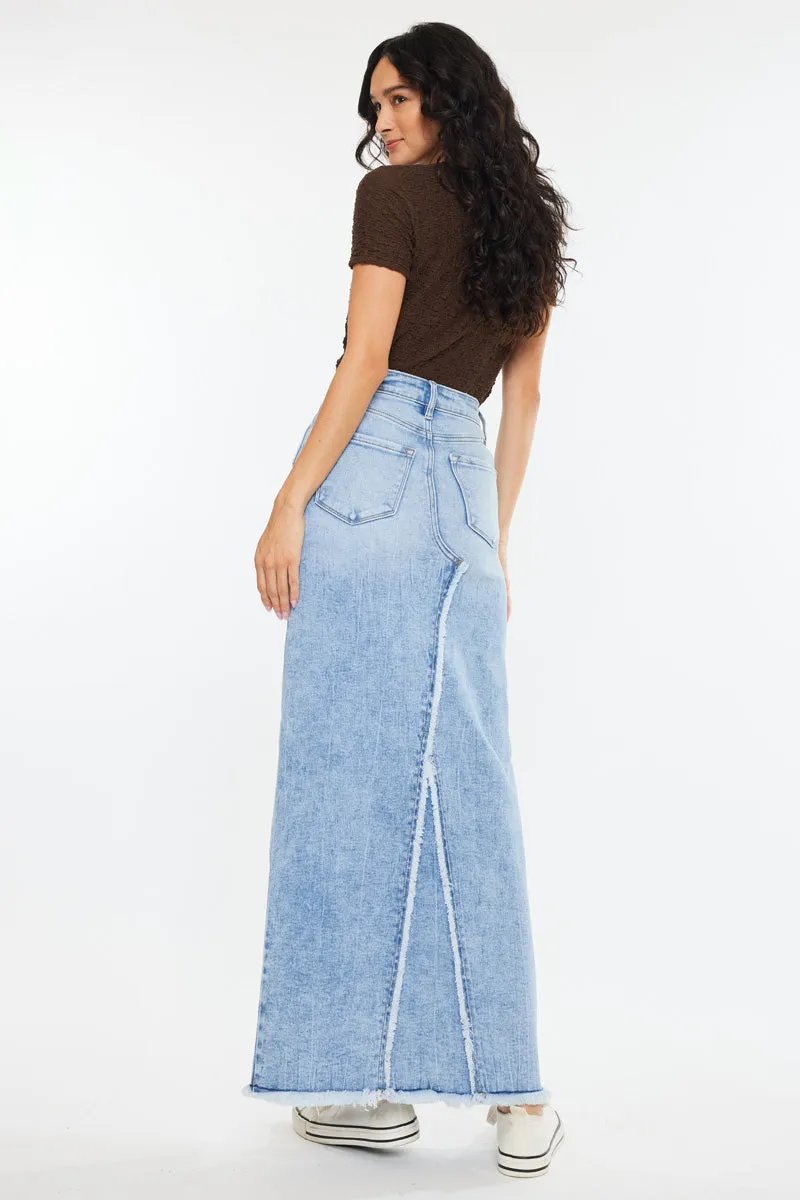 Anette High Rise Maxi Denim Skirt