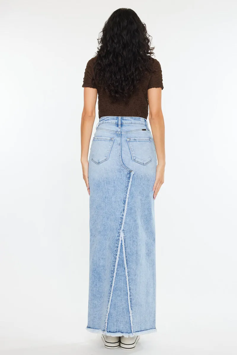 Anette High Rise Maxi Denim Skirt