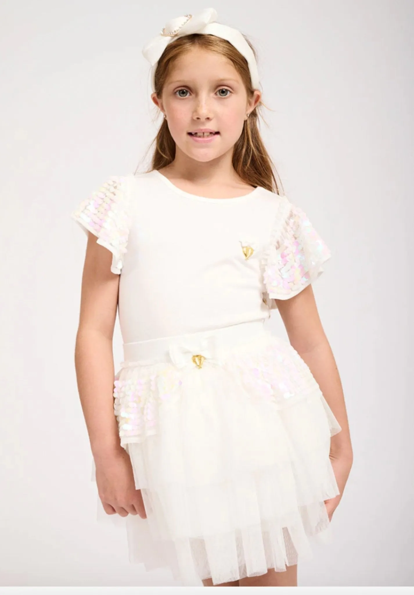 Angel's Face Girls SNOWDROP Sequin Ziggy Skirt