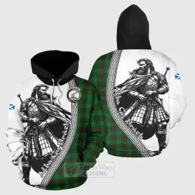 Anstruther Tartan Clan Crest Hoodie with Highlander Warrior Celtic Style