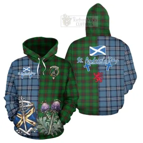 Anstruther Tartan Hoodie Happy St. Andrew's Day Half Tartan Style