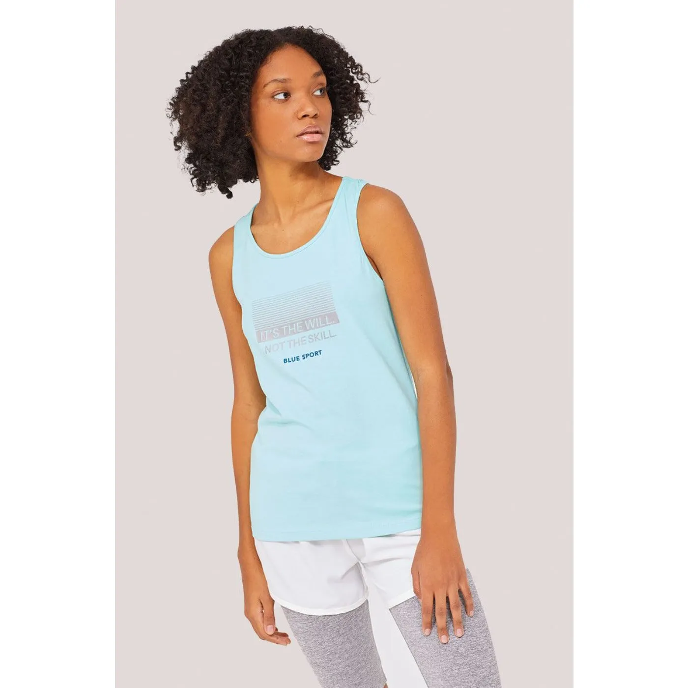 Aqua Printed Tanktop