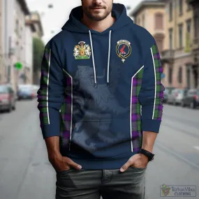 Armstrong Modern Tartan Hoodie with Family Crest and Lion Rampant Vibes Sport Style