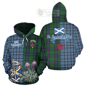 Armstrong Tartan Hoodie Happy St. Andrew's Day Half Tartan Style