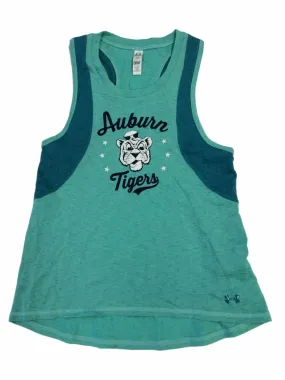 Auburn Tigers Under Armour Heatgear GIRLS Aqua Sleeveless Racerback Tank Top (M)