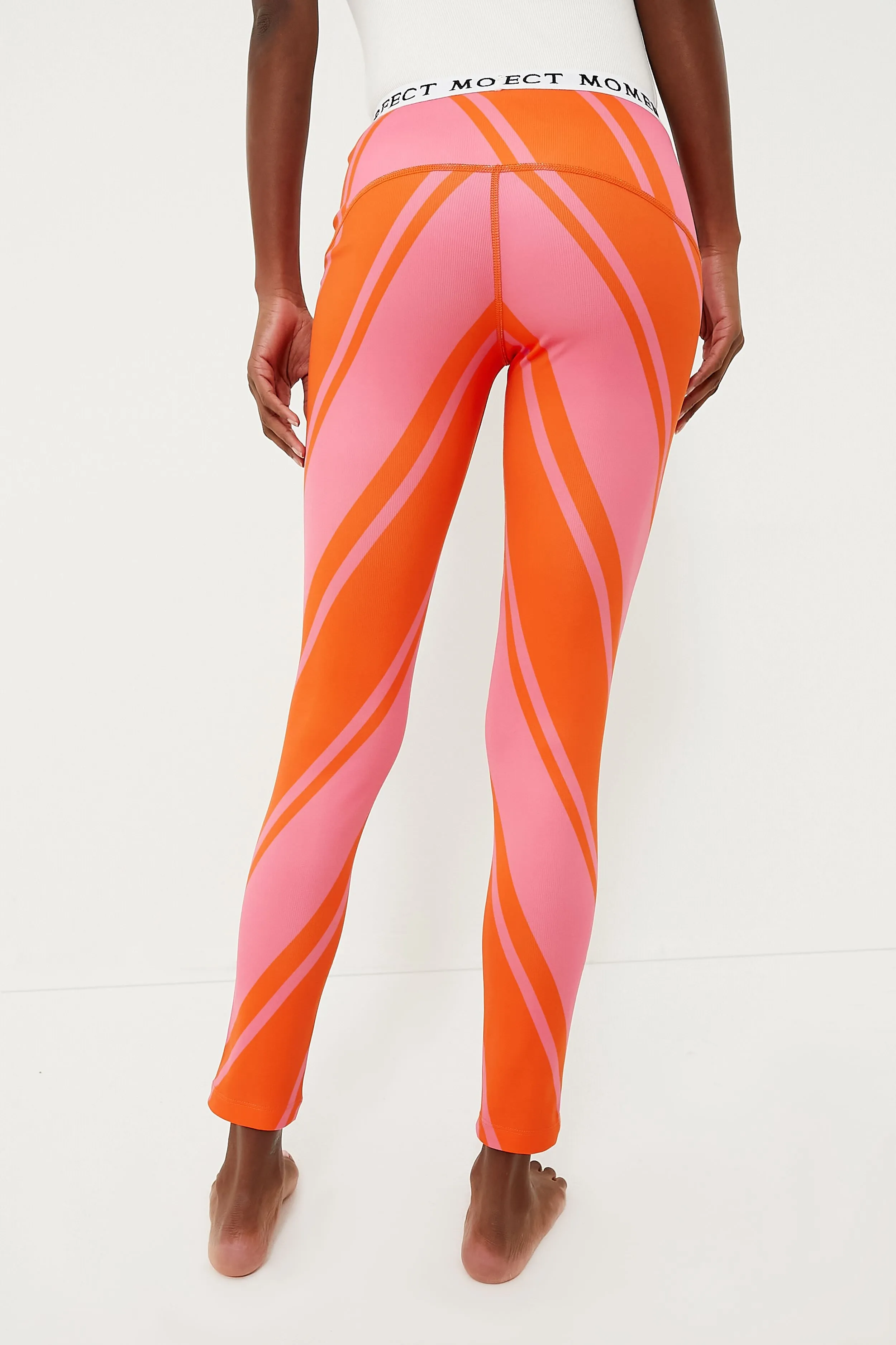 Azalea Pink and Orange Chevron Print Thermal Pant