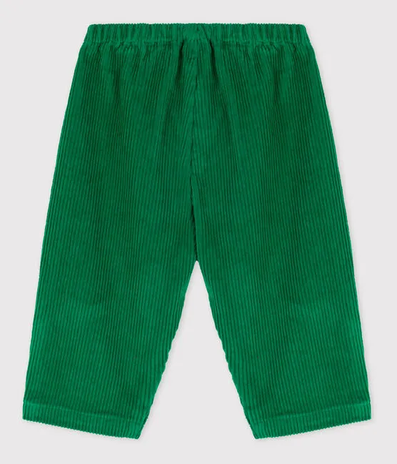 Baby Wide Leg Corduroy Pants - Green