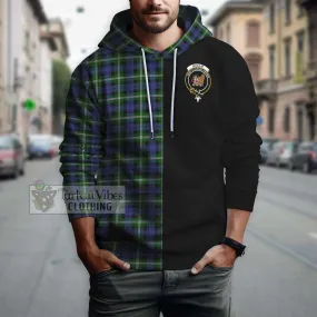 Baillie of Polkemmet Tartan Hoodie with Family Crest and Half Of Me Style