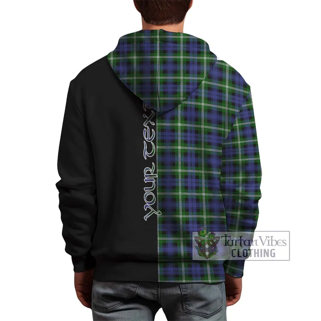 Baillie of Polkemmet Tartan Hoodie with Family Crest and Half Of Me Style