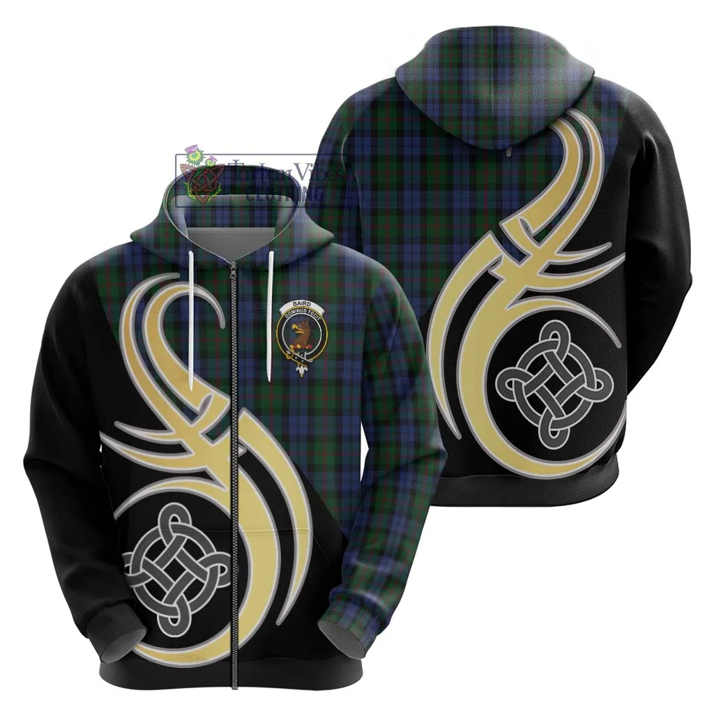 Baird Tartan Hoodie with Family Crest and Celtic Symbol Style