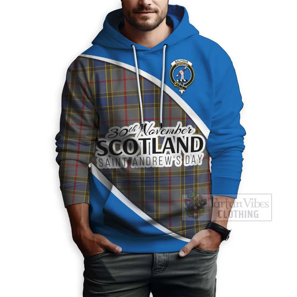 Balfour Family Crest Tartan Hoodie Celebrate Saint Andrew's Day in Style