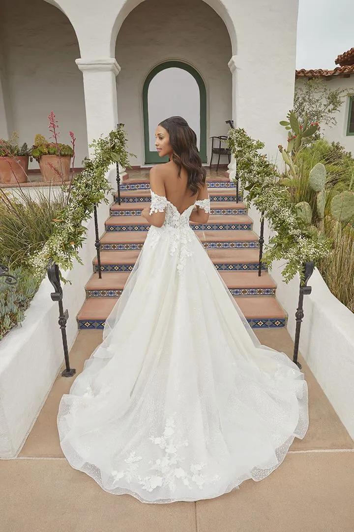 Beloved Bridal B372 Astley Wedding Dress by Casablanca Bridal Lace Off the Shoulder Ballgown