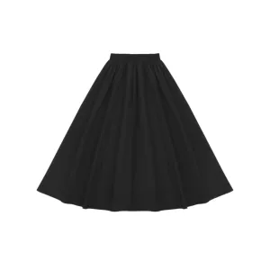 Black Maxi Taffeta Skirt