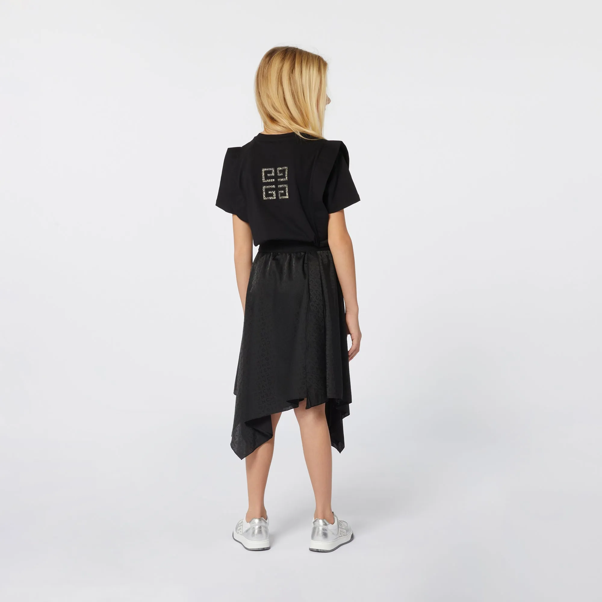 Black Mini Me Jacquard Skirt