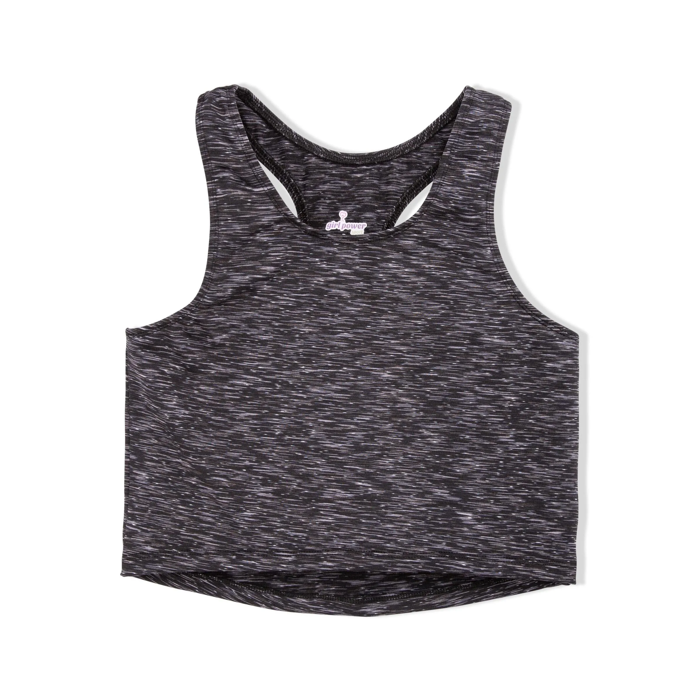 Black Strata Crop Tank