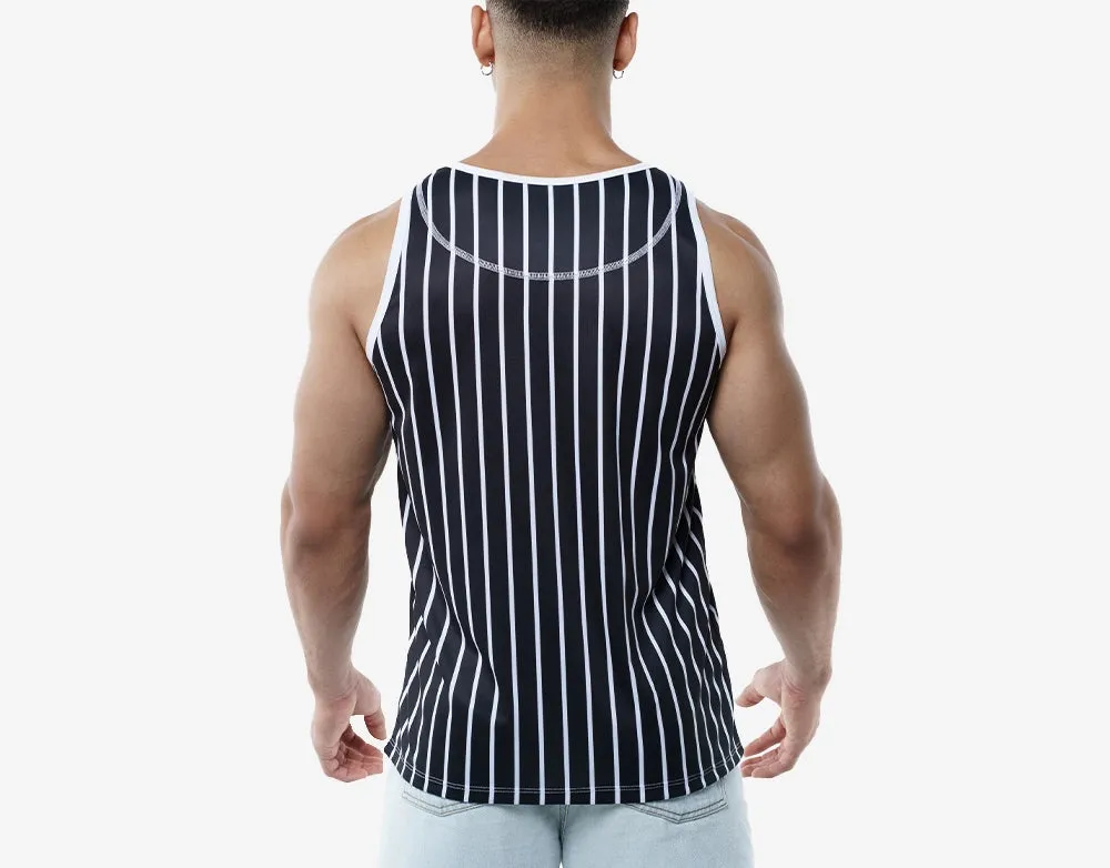 Black Striped Tank Top