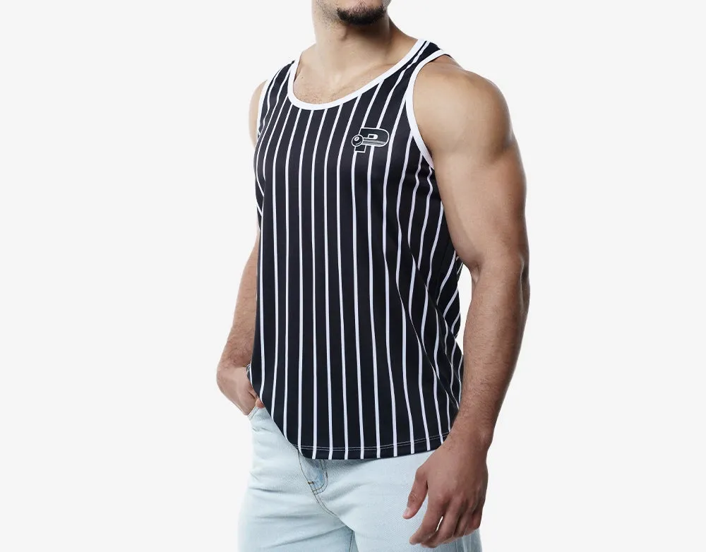 Black Striped Tank Top