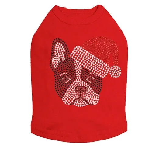 Boston Terrier with Santa Hat Dog Tank - Many Colors