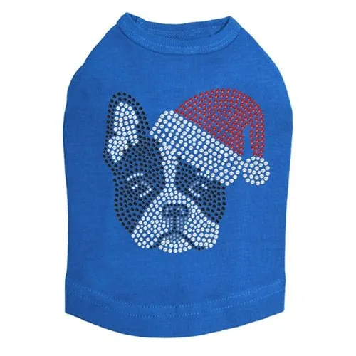 Boston Terrier with Santa Hat Dog Tank - Many Colors