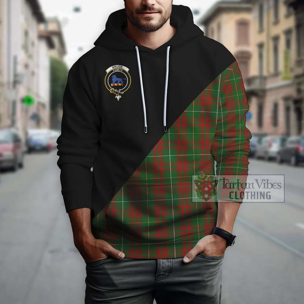 Bruce Hunting Tartan Hoodie with Family Crest and Military Logo Style