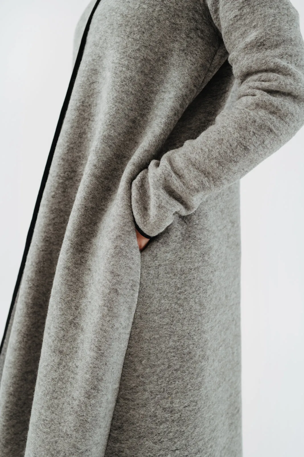 Classic Coat, Wool, Light Grey