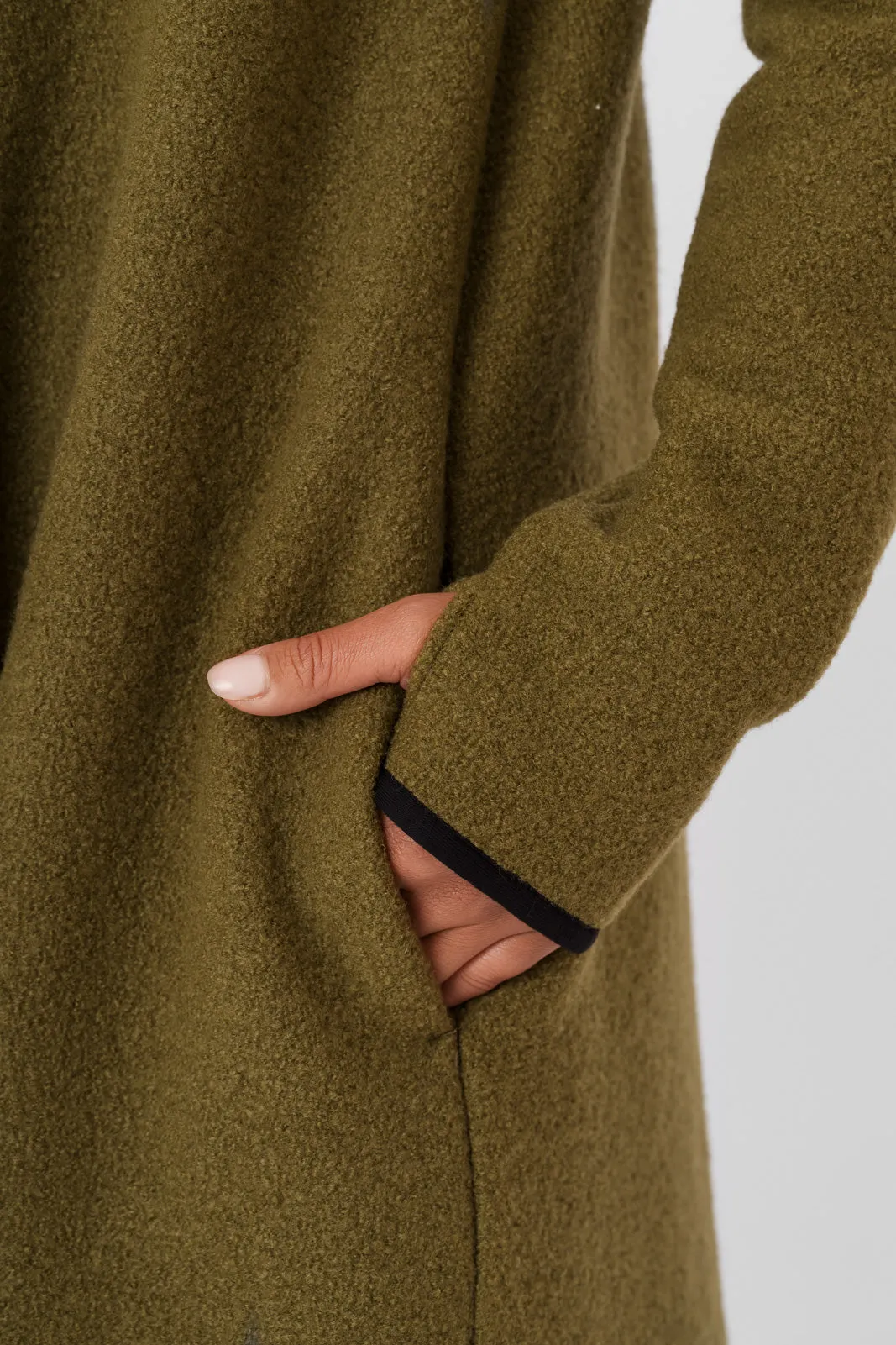 Classic Coat, Wool, Moss Green