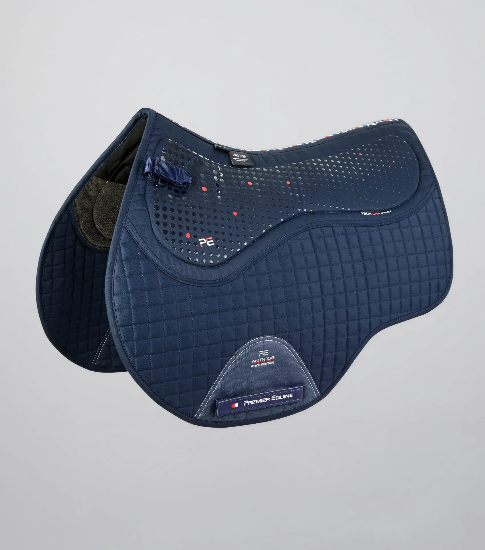 Close Contact Tech Grip Pro Anti-Slip Saddle Pad - GP/Jump Square Navy