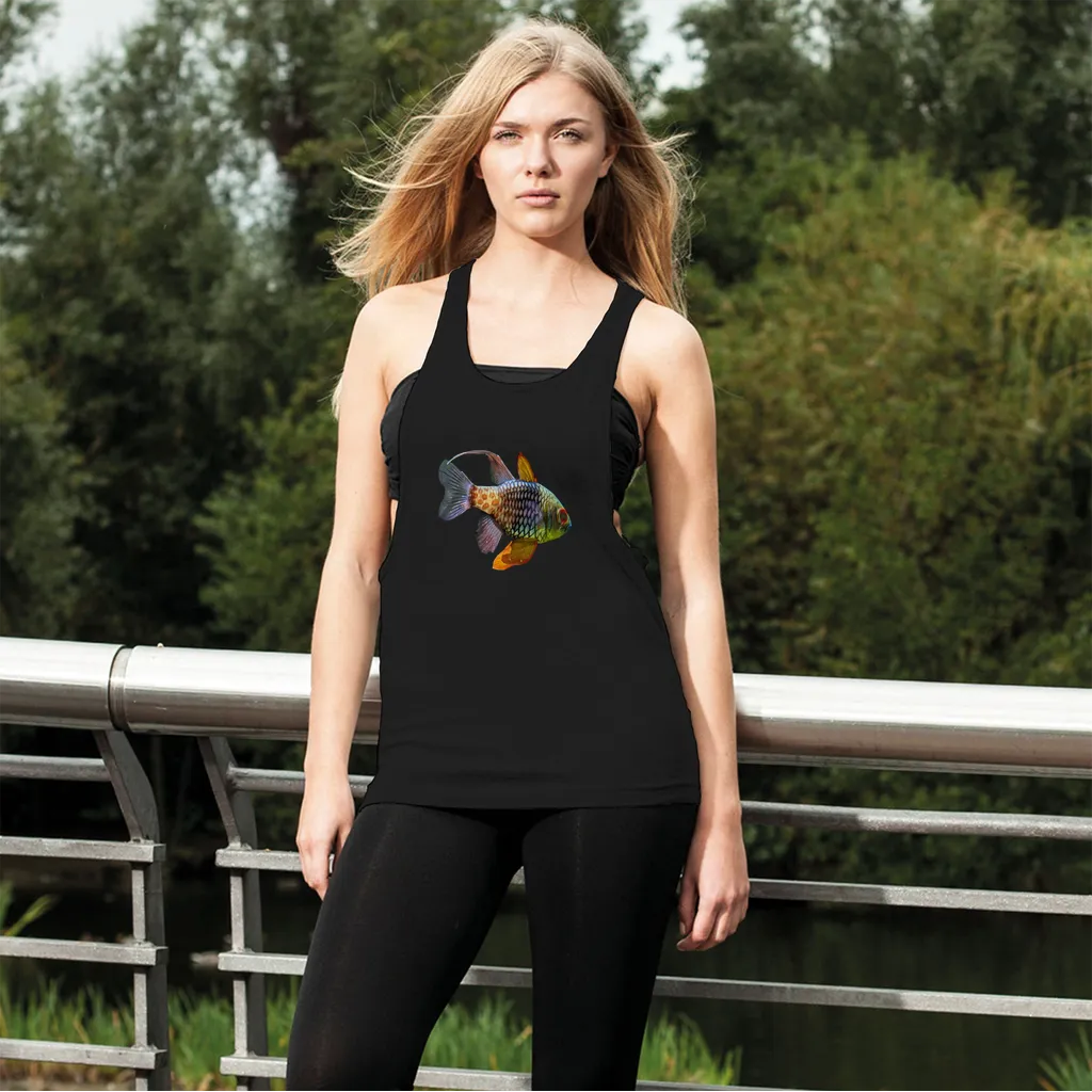 Colored Fish Women's Loose Racerback Tank Top