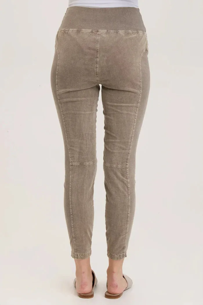 Cord Penny Legging - Distress Wash Java