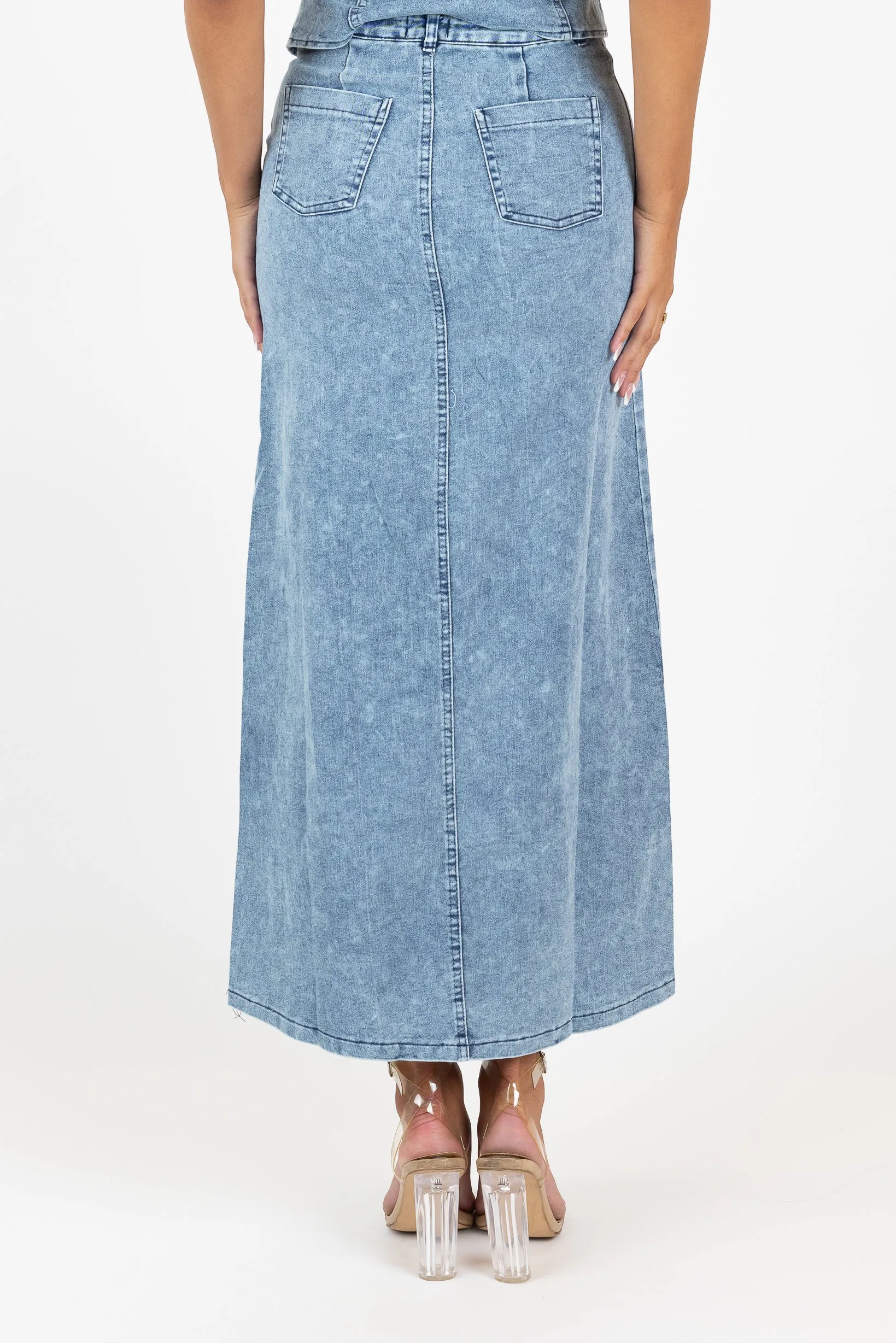 Denae Denim Maxi Skirt