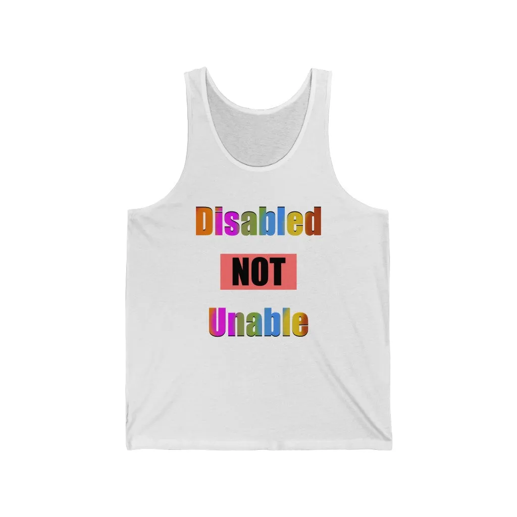 Disabled Not Unable - Unisex Jersey Tank