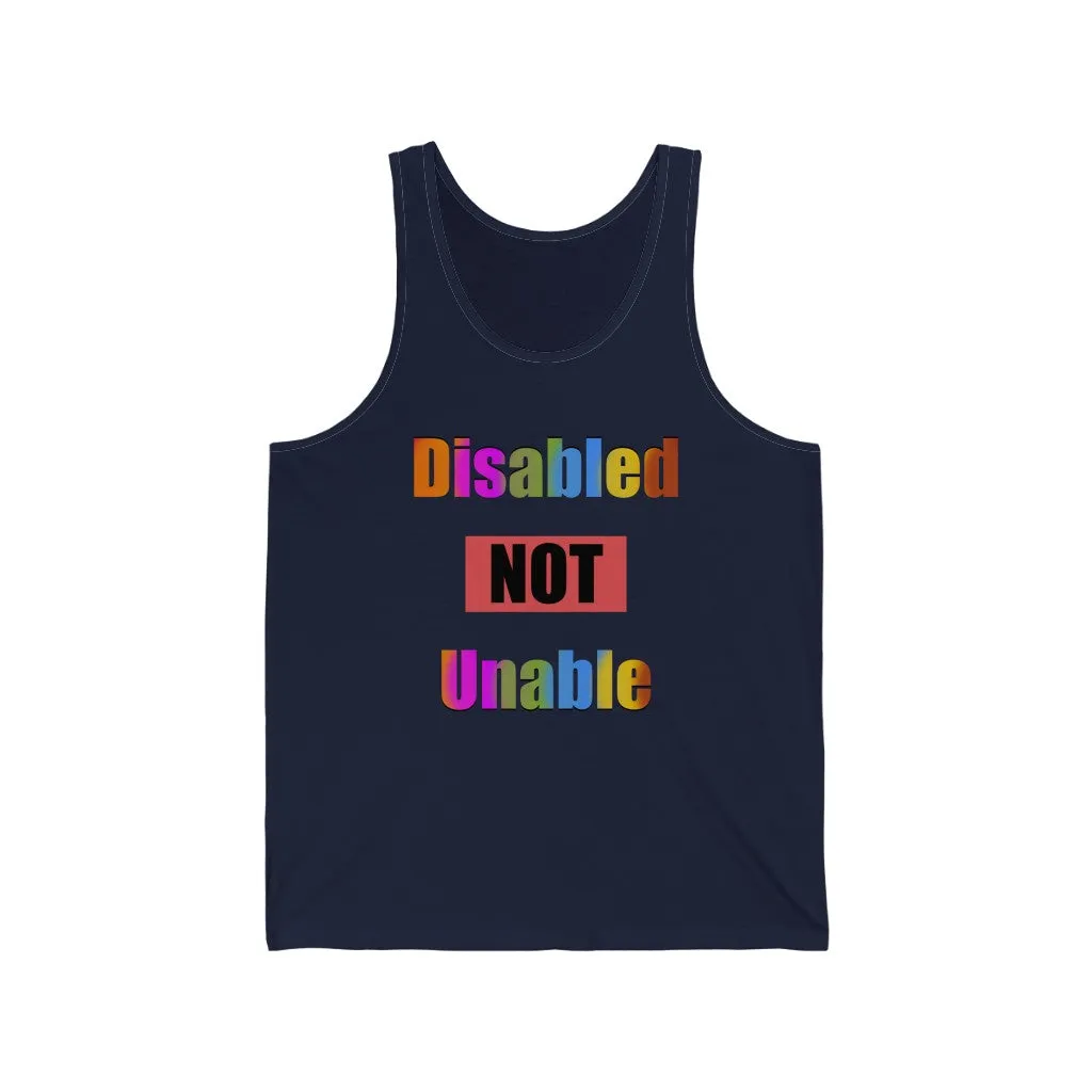 Disabled Not Unable - Unisex Jersey Tank