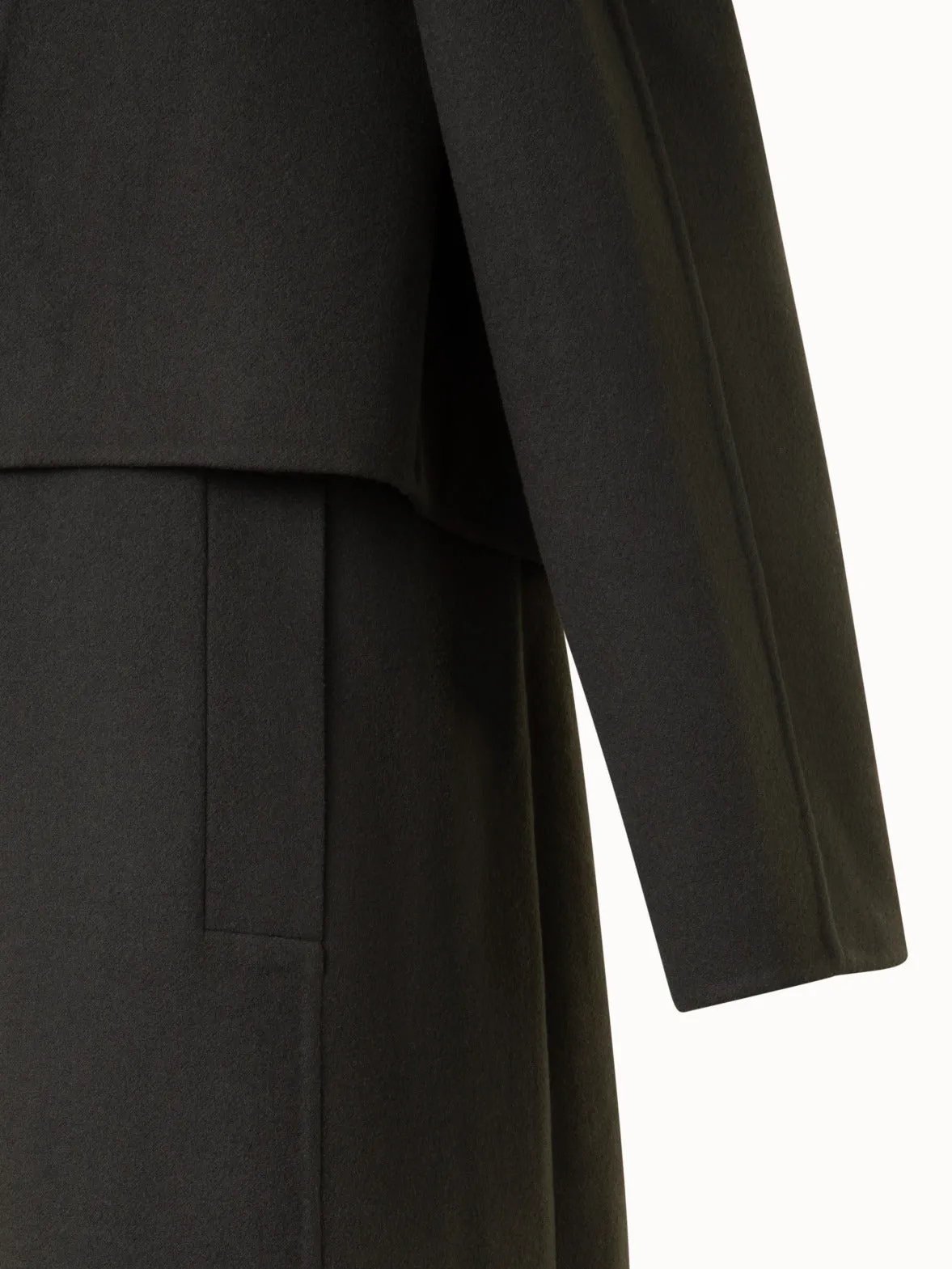 Duo Coat - Wool Cashmere Coat Changeable into Long Vest and Bolero