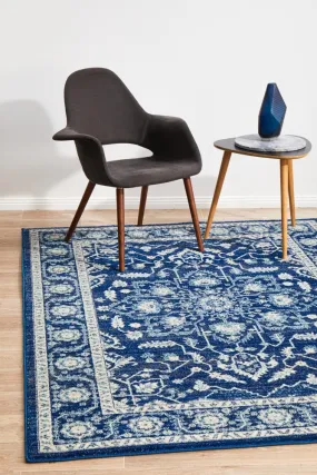 Evoke Release Navy Transitional Rug