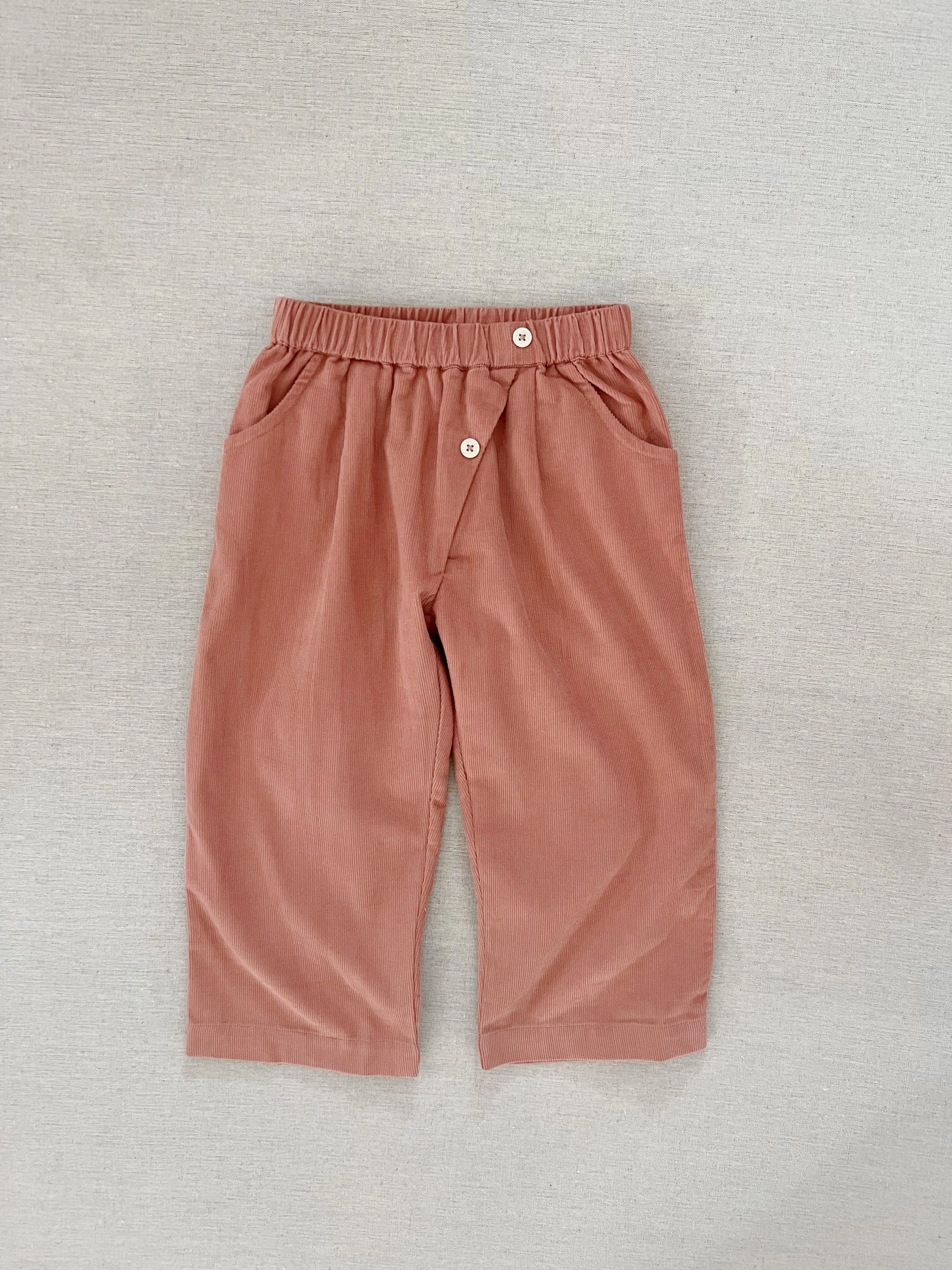 finley wrap pant in mahogany corduroy