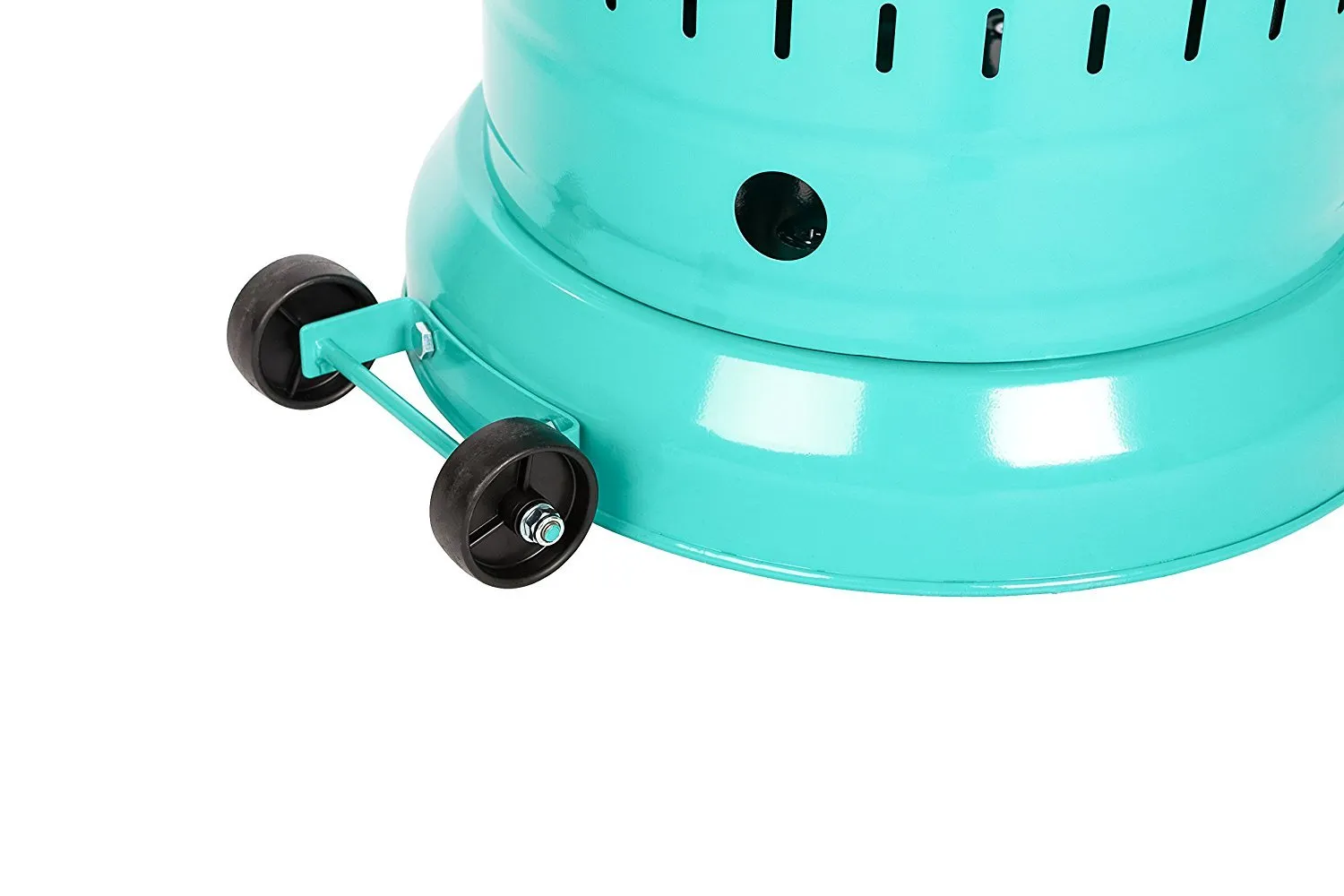 Fire Sense Powder Coated Patio Heater, Aqua Blue