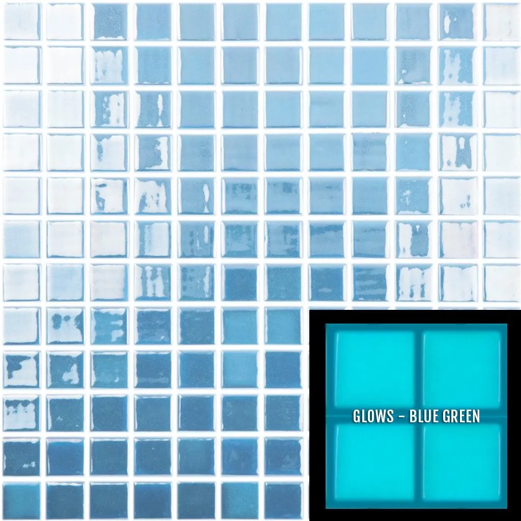 Fireglass 106 - Dark Blue, 1" x 1" - Glass Tile