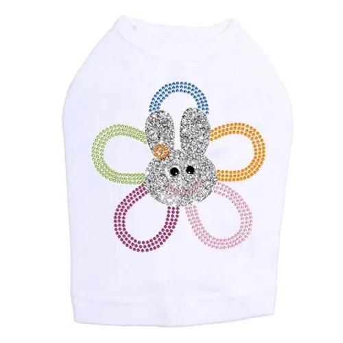 Flower Bunny Rhinestone Dog Tank- Many Colors