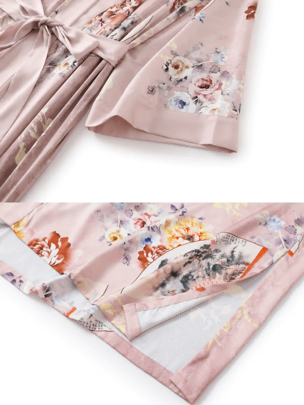 Folding Fan Kimono Robe