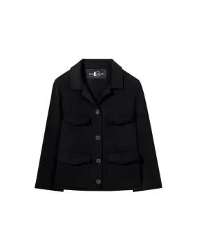 Four Fake Pocket Wool Coat