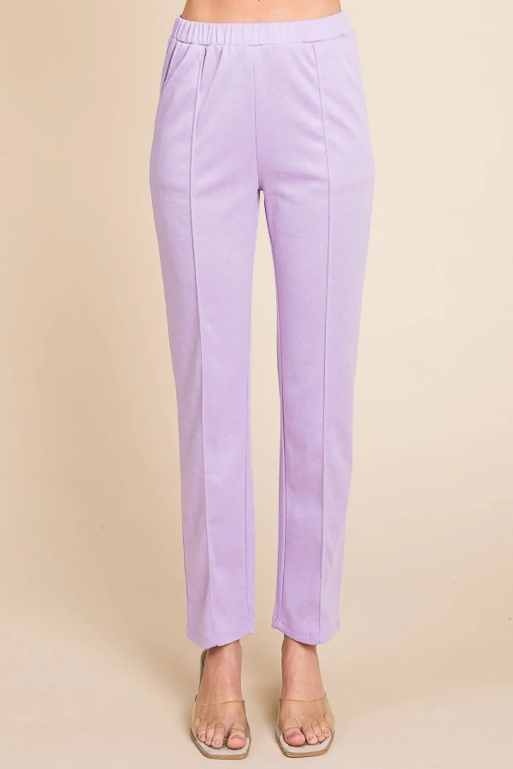 Full Size Pin Tuck Detail Slim Pants